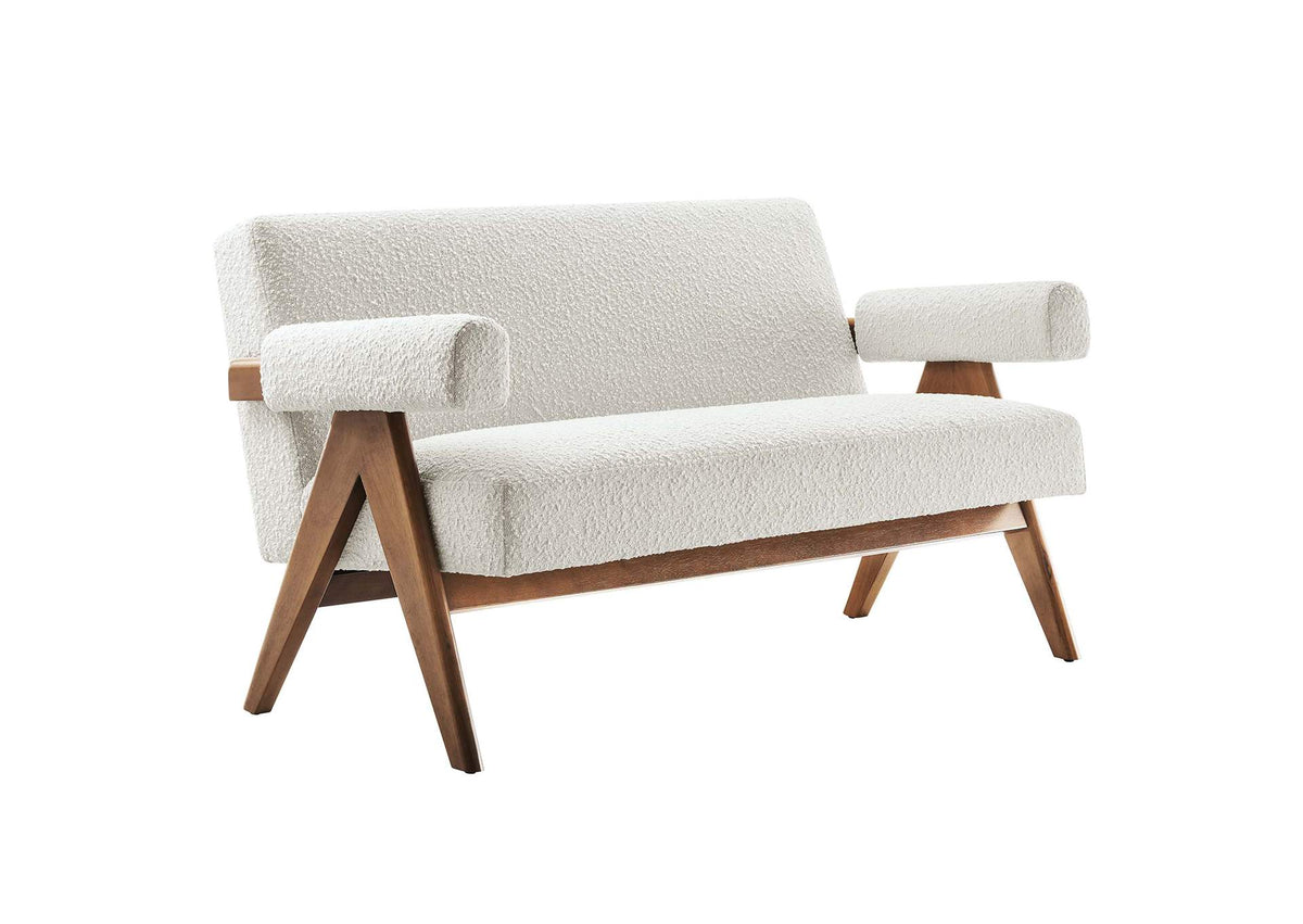 EEI-6504-IVO Lyra Boucle Fabric Loveseat By Modway