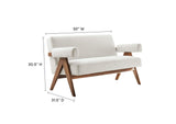 EEI-6504-IVO Lyra Boucle Fabric Loveseat By Modway