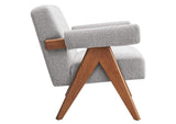 EEI-6504-LGR Lyra Boucle Fabric Loveseat By Modway