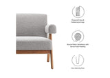 EEI-6504-LGR Lyra Boucle Fabric Loveseat By Modway