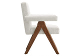 EEI-6506-IVO Lyra Boucle Fabric Dining Room Chair Set Of 2 By Modway