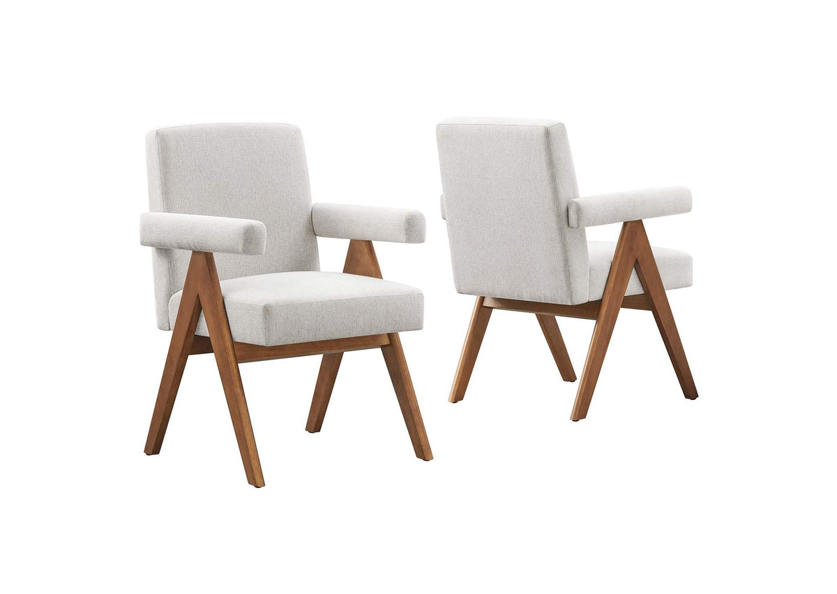 EEI-6507-HEI Lyra Fabric Dining Room Chair Set Of 2 By Modway