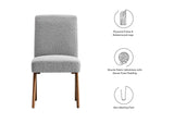 EEI-6508-LGR Lyra Boucle Fabric Dining Room Side Chair Set Of 2 By Modway