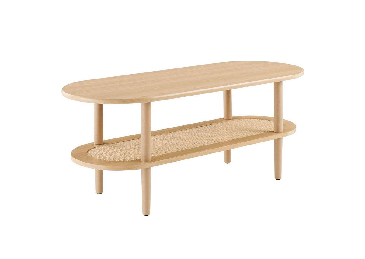 EEI-6526-OAK Torus Oval Coffee Table By Modway