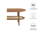 EEI-6526-WAL Torus Oval Coffee Table By Modway