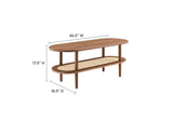 EEI-6526-WAL Torus Oval Coffee Table By Modway