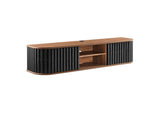 EEI-6528-WAL-BLK Fortitude 63" Wall-Mounted TV Stand By Modway