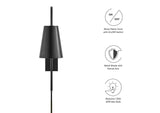 EEI-6532-BLK Faye Metal Wall Sconce By Modway