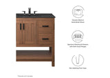 EEI-6535-WAL-BLK Ashlyn 36" Wood Bathroom Vanity By Modway