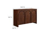 EEI-6536-WAL Appia 3-Door Arched Door Sideboard Storage Cabinet By Modway