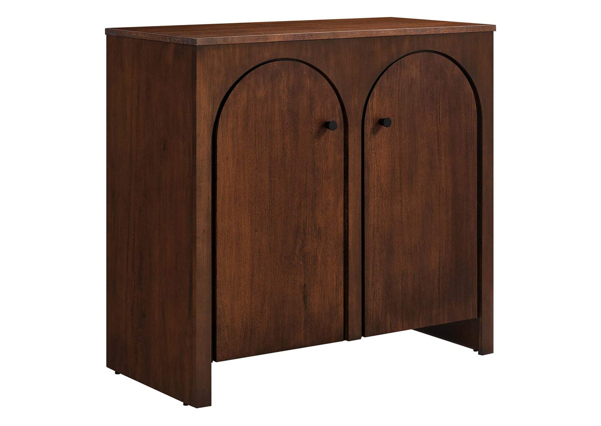 EEI-6537-WAL Appia 2-Door Arched Door Storage Cabinet By Modway