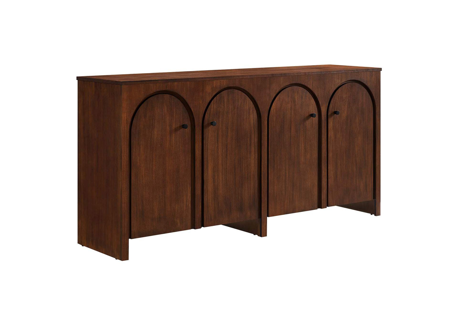 EEI-6538-WAL Appia Wood Grain 4-Door Sideboard Storage Cabinet By Modway