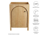 EEI-6539-OAK Appia 24" Bathroom Vanity Cabinet - Sink Basin Not Included - By Modway