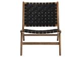 EEI-6542-WAL-BLK Saoirse Leather Wood Accent Lounge Chair By Modway