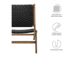 EEI-6543-WAL-BLK Saoirse Woven Rope Wood Accent Lounge Chair By Modway