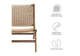 EEI-6543-WAL-NAT Saoirse Woven Rope Wood Accent Lounge Chair By Modway