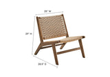 EEI-6543-WAL-NAT Saoirse Woven Rope Wood Accent Lounge Chair By Modway