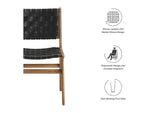 EEI-6544-WAL-BLK Saoirse Leather Wood Dining Side Chair Set Of 2 By Modway