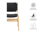 EEI-6545-NAT-BLK Saoirse Woven Rope Wood Dining Side Chair Set Of 2 By Modway