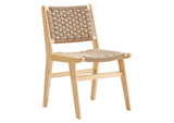 EEI-6545-NAT-NAT Saoirse Woven Rope Wood Dining Side Chair Set Of 2 By Modway