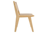 EEI-6545-NAT-NAT Saoirse Woven Rope Wood Dining Side Chair Set Of 2 By Modway