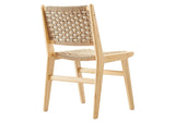 EEI-6545-NAT-NAT Saoirse Woven Rope Wood Dining Side Chair Set Of 2 By Modway