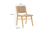 EEI-6545-NAT-NAT Saoirse Woven Rope Wood Dining Side Chair Set Of 2 By Modway