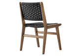 EEI-6545-WAL-BLK Saoirse Woven Rope Wood Dining Side Chair Set Of 2 By Modway