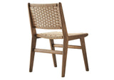 EEI-6545-WAL-NAT Saoirse Woven Rope Wood Dining Side Chair Set Of 2 By Modway