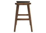 EEI-6547-WAL-BLK Saoirse Faux Leather Wood Counter Stool Set Of 2 By Modway