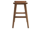 EEI-6547-WAL-BRN Saoirse Faux Leather Wood Counter Stool Set Of 2 By Modway