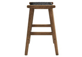 EEI-6548-WAL-BLK Saoirse Woven Rope Wood Counter Stool Set Of 2 By Modway