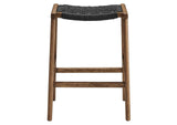 EEI-6548-WAL-BLK Saoirse Woven Rope Wood Counter Stool Set Of 2 By Modway