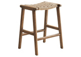 EEI-6548-WAL-NAT Saoirse Woven Rope Wood Counter Stool Set Of 2 By Modway