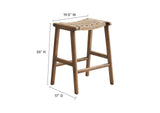 EEI-6548-WAL-NAT Saoirse Woven Rope Wood Counter Stool Set Of 2 By Modway