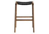 EEI-6549-WAL-BLK Saoirse Leather Wood Bar Stool Set Of 2 By Modway