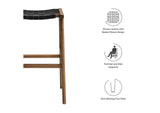 EEI-6549-WAL-BLK Saoirse Leather Wood Bar Stool Set Of 2 By Modway