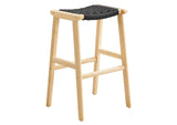 EEI-6550-NAT-BLK Saoirse Woven Rope Wood Bar Stool Set Of 2 By Modway