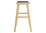 EEI-6550-NAT-BLK Saoirse Woven Rope Wood Bar Stool Set Of 2 By Modway