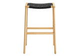 EEI-6550-NAT-BLK Saoirse Woven Rope Wood Bar Stool Set Of 2 By Modway