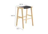EEI-6550-NAT-BLK Saoirse Woven Rope Wood Bar Stool Set Of 2 By Modway