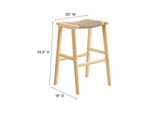 EEI-6550-NAT-NAT Saoirse Woven Rope Wood Bar Stool Set Of 2 By Modway