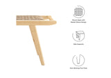 EEI-6552-NAT-NAT Saoirse 47" Wove Rope Wood Bench By Modway