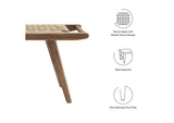 EEI-6552-WAL-NAT Saoirse 47" Wove Rope Wood Bench By Modway
