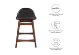 EEI-6556-BRN Juno Wood Counter Stool Set Of 2 By Modway