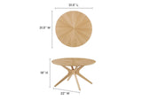 EEI-6557-OAK Crossroads Round Wood Coffee Table By Modway