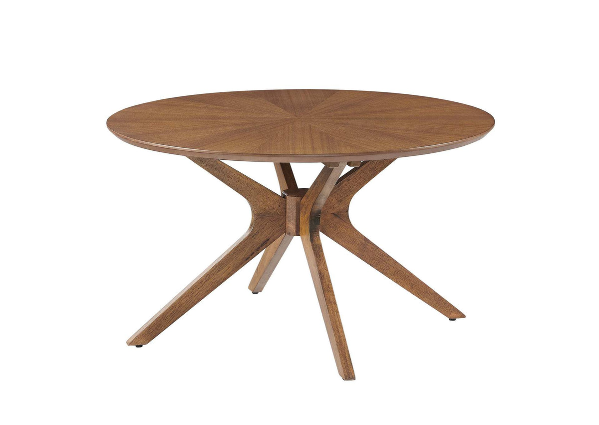 EEI-6557-WAL Crossroads Round Wood Coffee Table By Modway