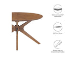 EEI-6557-WAL Crossroads Round Wood Coffee Table By Modway