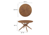 EEI-6557-WAL Crossroads Round Wood Coffee Table By Modway