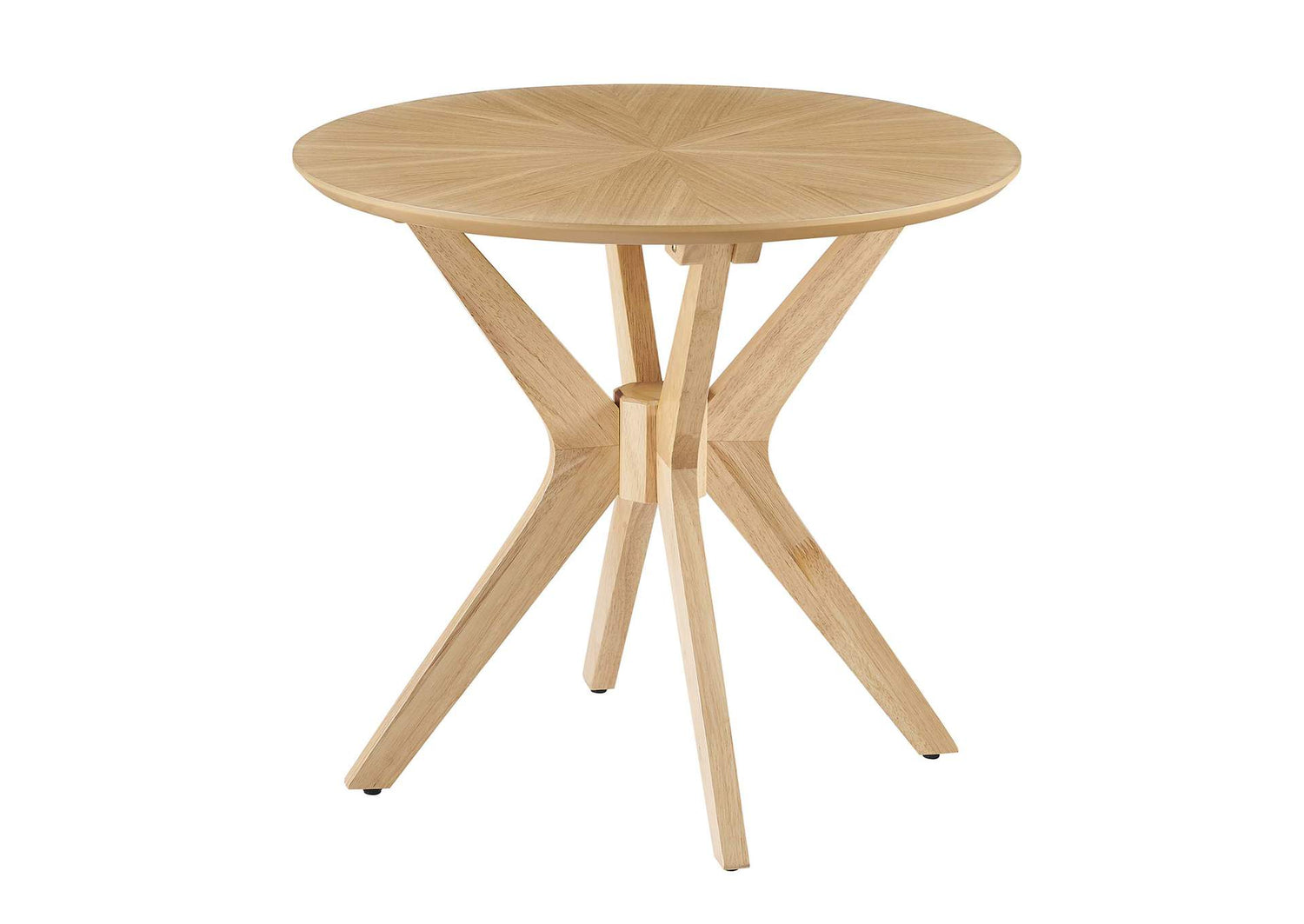 EEI-6558-OAK Crossroads 24" Round Wood Side Table By Modway